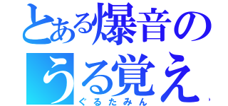 とある爆音のうる覚え（ぐるたみん）