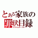 とある家族の罪状目録（クライムテーブル）