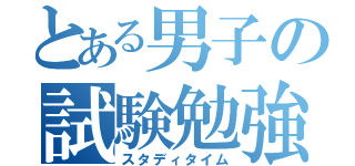 とある男子の試験勉強（スタディタイム）