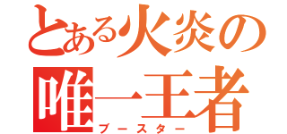 とある火炎の唯一王者（ブースター）