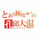 とある極度紳士の孔邱大濕（インデックス）