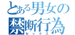 とある男女の禁断行為（セックス）