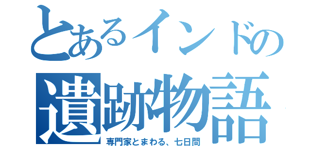 とあるインドの遺跡物語（専門家とまわる、七日間）