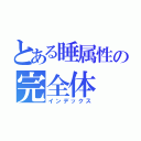 とある睡属性の完全体（インデックス）