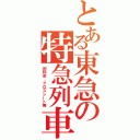 とある東急の特急列車（別料金、クロスシート無）