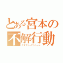 とある宮本の不解行動（ミステリーアクション）