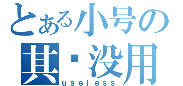 とある小号の其实没用（ｕｓｅｌｅｓｓ）