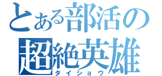 とある部活の超絶英雄（タイショウ）