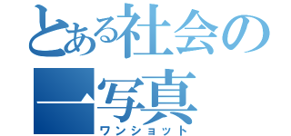 とある社会の一写真（ワンショット）