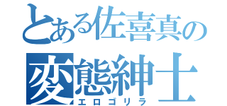 とある佐喜真の変態紳士（エロゴリラ）