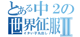 とある中２の世界征服宣言Ⅱ（イタい子丸出し）