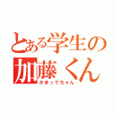 とある学生の加藤くん（かまってちゃん）