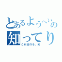 とあるようへいの知ってり（これ流行る。笑）