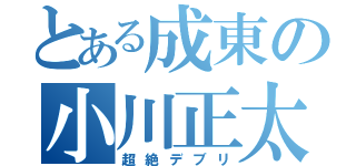 とある成東の小川正太郎（超絶デブリ）