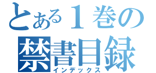 とある１巻の禁書目録（インデックス）