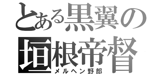 とある黒翼の垣根帝督（メルヘン野郎）