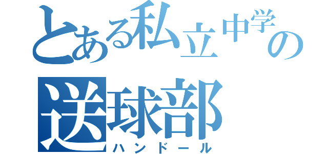 とある私立中学の送球部（ハンドール）