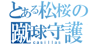 とある松桜の蹴球守護神（ｃａｓｉｌｌａｓ）