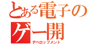 とある電子のゲー開（デベロップメント）