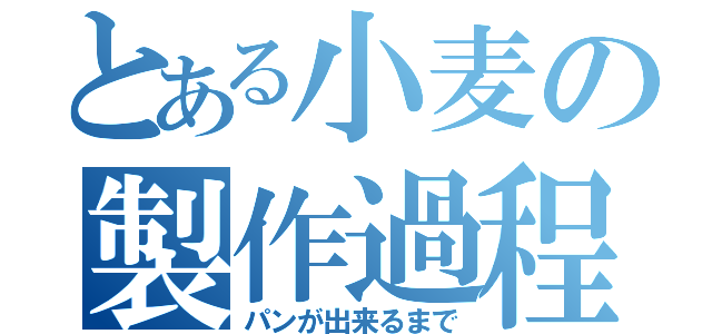 とある小麦の製作過程（パンが出来るまで）