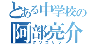 とある中学校の阿部亮介（クソゴリラ）