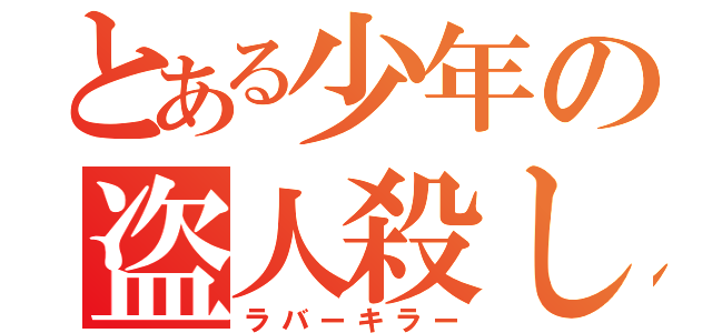 とある少年の盗人殺し（ラバーキラー）