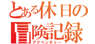 とある休日の冒険記録（アドベンチャー）