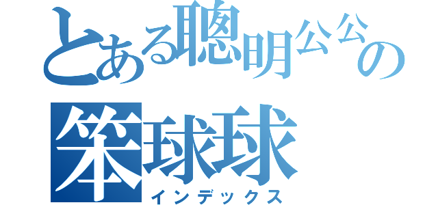 とある聰明公公の笨球球（インデックス）