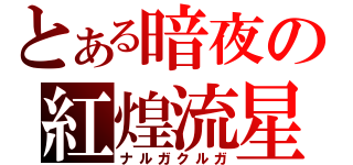 とある暗夜の紅煌流星（ナルガクルガ）