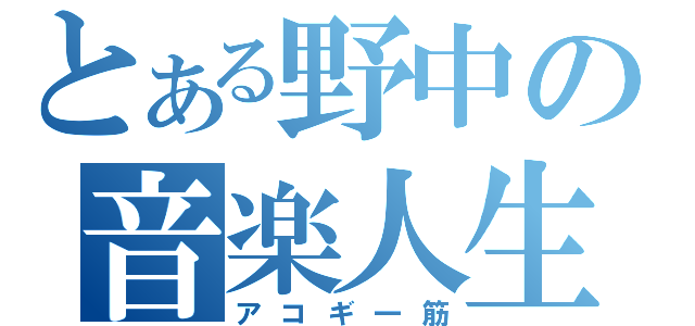 とある野中の音楽人生（アコギ一筋）