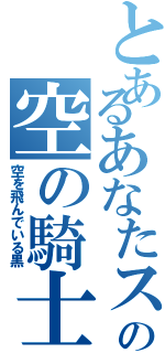 とあるあなたスカイでブレークの空の騎士（空を飛んでいる黒）