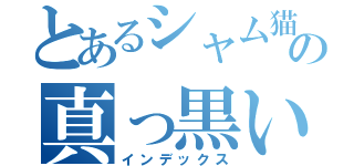 とあるシャム猫の真っ黒い面（インデックス）
