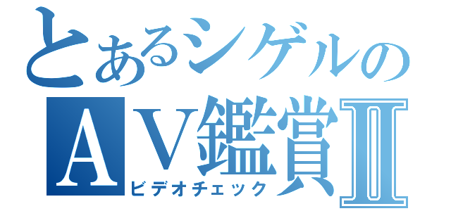 とあるシゲルのＡＶ鑑賞Ⅱ（ビデオチェック）