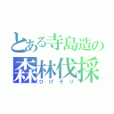 とある寺島造の森林伐採（ひげそり）