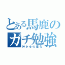 とある馬鹿のガチ勉強（神からの指令）