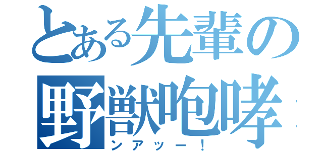 とある先輩の野獣咆哮（ンアッー！）