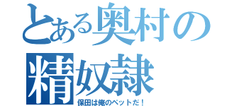 とある奥村の精奴隷（保田は俺のペットだ！）