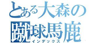 とある大森の蹴球馬鹿（インデックス）