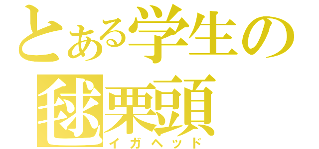 とある学生の毬栗頭（イガヘッド）