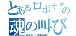 とあるロボオタの魂の叫び（天上天下一撃必殺砲！）