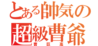 とある帥気の超級曹爺（曹巨高）