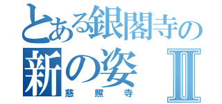 とある銀閣寺の新の姿Ⅱ（慈照寺）