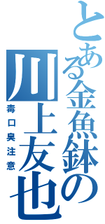 とある金魚鉢の川上友也（毒口臭注意）