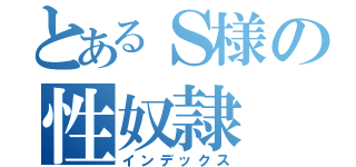 とあるＳ様の性奴隷（インデックス）