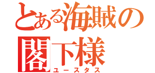 とある海賊の閣下様（ユースタス）