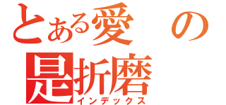 とある愛の是折磨（インデックス）