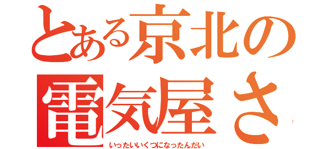 とある京北の電気屋さん（いったいいくつになったんだい）