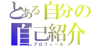 とある自分の自己紹介（プロフィール）