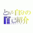 とある自分の自己紹介（プロフィール）