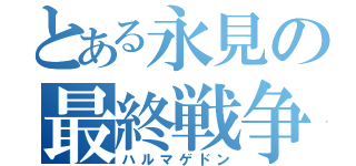 とある永見の最終戦争（ハルマゲドン）